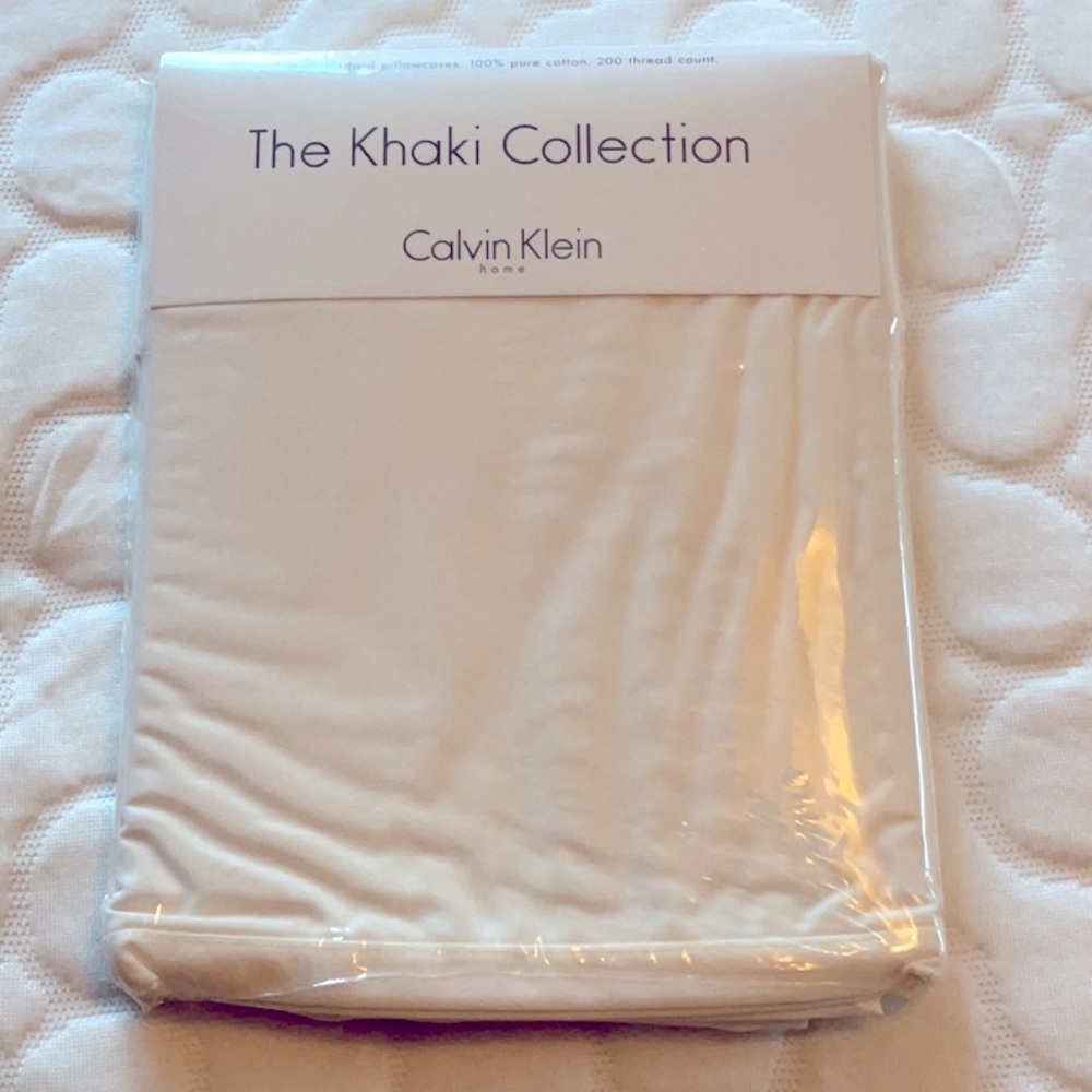 Calvin Klein Khaki Collection Standard pillowcases New In Pkg.
